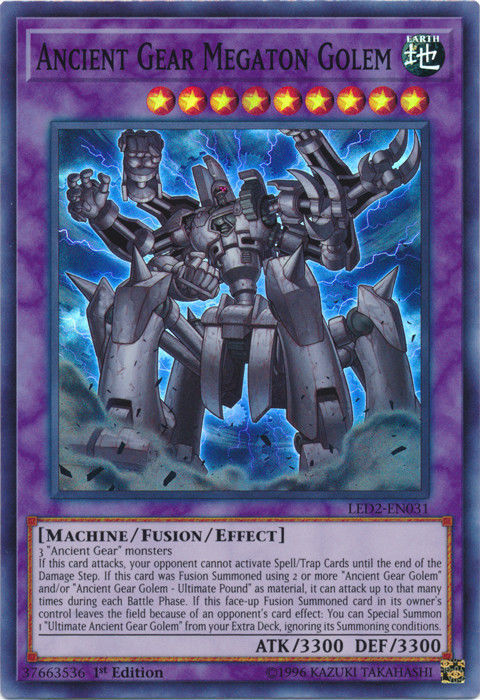 Ancient Gear Megaton Golem [LED2-EN031] Super Rare | Good Games Adelaide SA