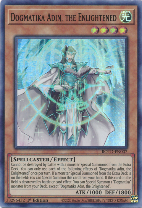 Dogmatika Adin, the Enlightened [ROTD-EN007] Super Rare | Good Games Adelaide SA