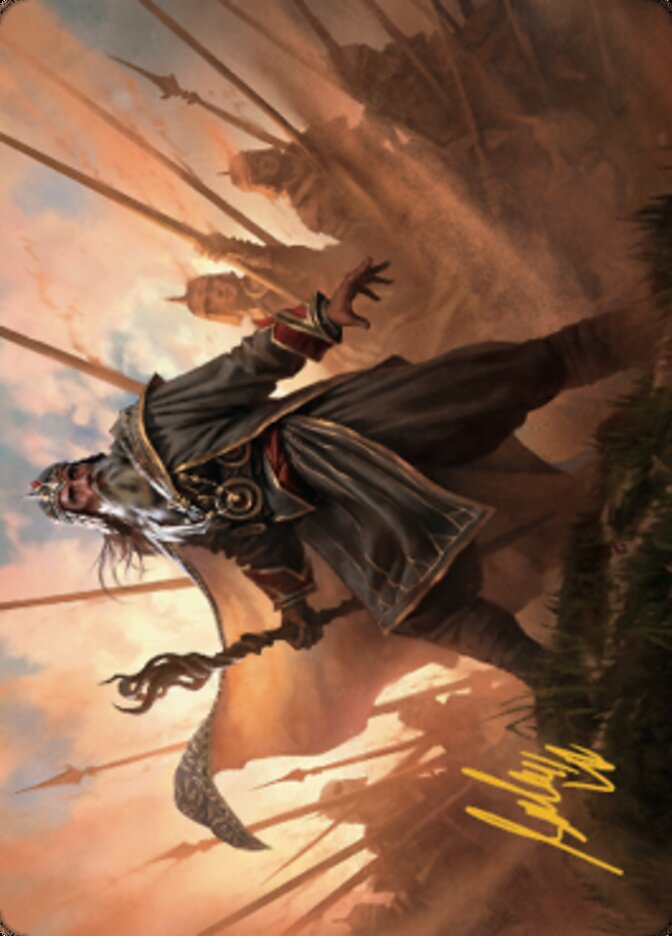 Hazezon, Shaper of Sand Art Card (Gold-Stamped Signature) [Dominaria United Art Series] | Good Games Adelaide SA