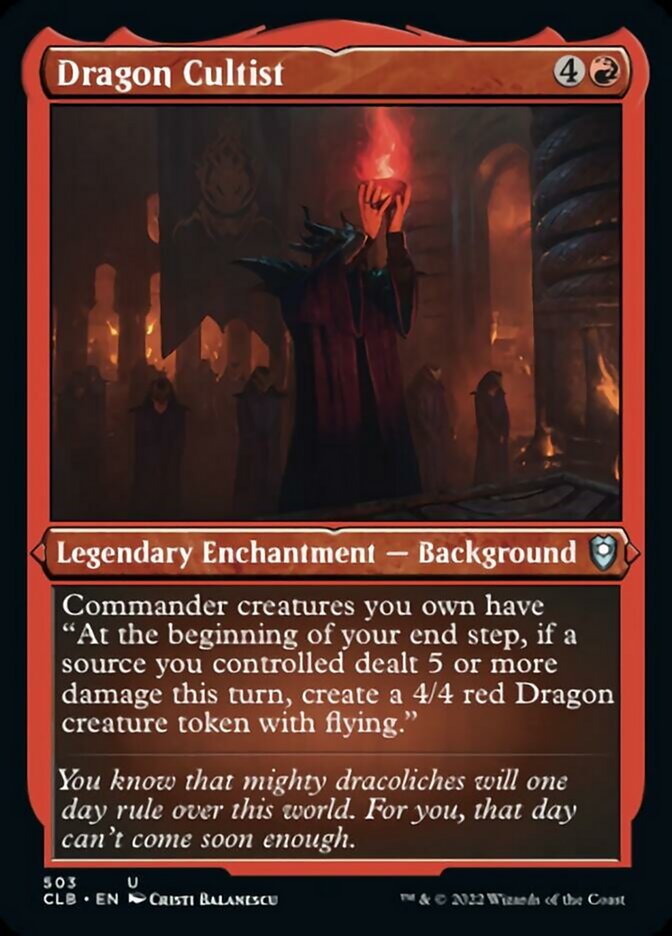 Dragon Cultist (Foil Etched) [Commander Legends: Battle for Baldur's Gate] | Good Games Adelaide SA