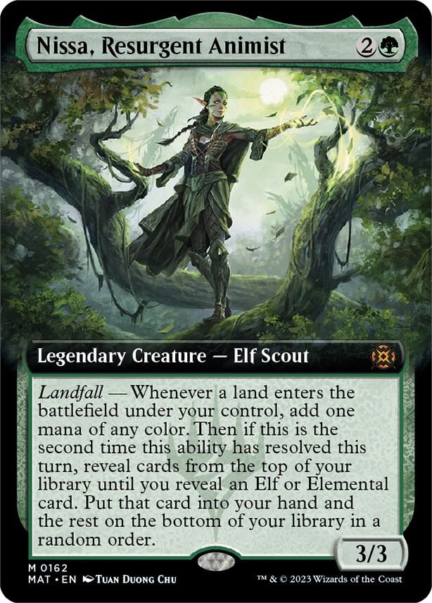 Nissa, Resurgent Animist 162/50 (March of the Machine: The Aftermath)  - Extended Art Foil | Good Games Adelaide SA