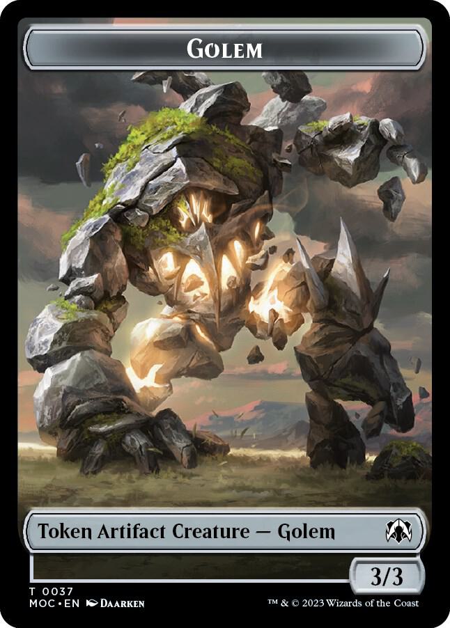 Golem Blood Double sided Token 37 // 32 (Commander: March of the Machine)  | Good Games Adelaide SA