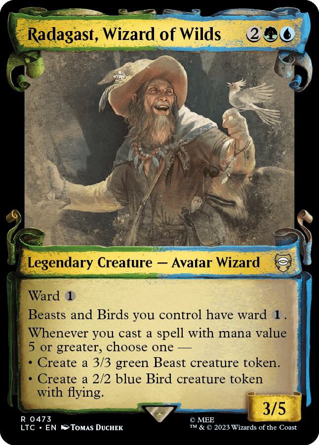 Radagast, Wizard of Wilds 473 (Commander: The Lord of the Rings: Tales of Middle-earth)  - Showcase Scroll Foil | Good Games Adelaide SA