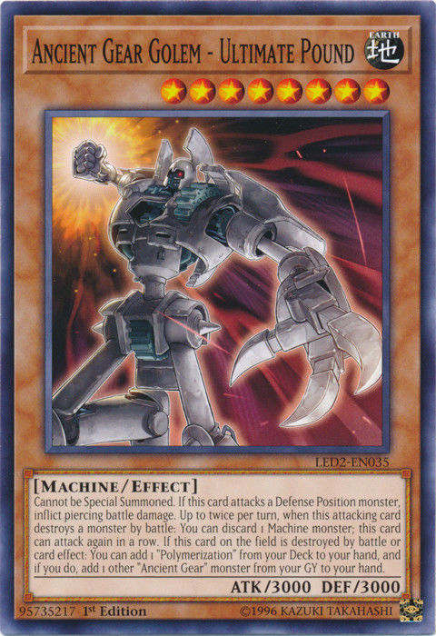 Ancient Gear Golem - Ultimate Pound [LED2-EN035] Common | Good Games Adelaide SA