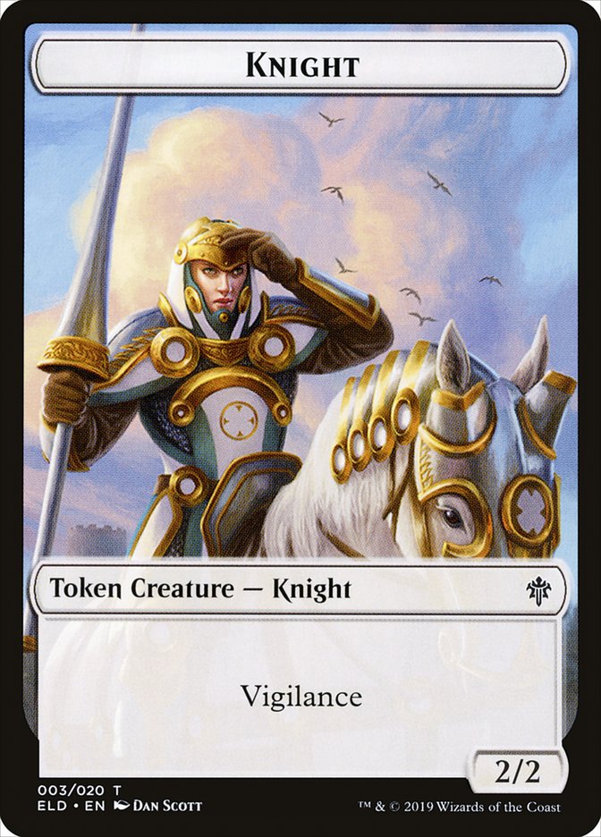 Knight [Throne of Eldraine Tokens] | Good Games Adelaide SA