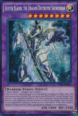 Buster Blader, the Dragon Destroyer Swordsman [BOSH-EN045] Secret Rare | Good Games Adelaide SA