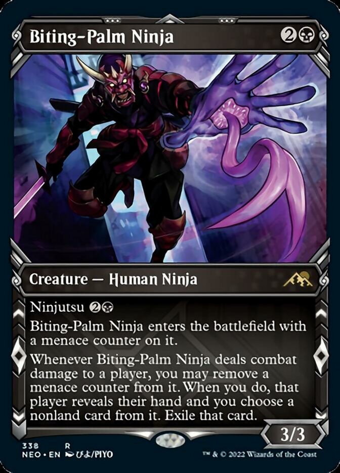 Biting-Palm Ninja (Showcase Ninja) [Kamigawa: Neon Dynasty] | Good Games Adelaide SA