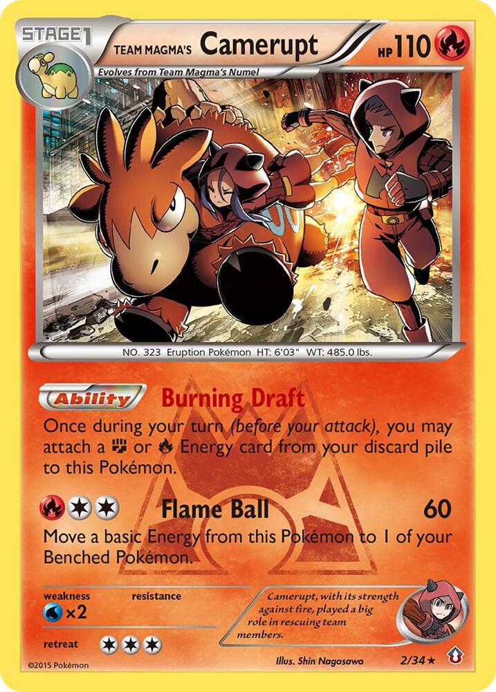 Team Magma's Camerupt 2/34 (Double Crisis)  - Holofoil | Good Games Adelaide SA