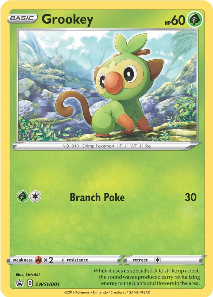 Grookey SWSH001 SWSH001 (SWSH: Sword & Shield Promo Cards)  - Holofoil | Good Games Adelaide SA