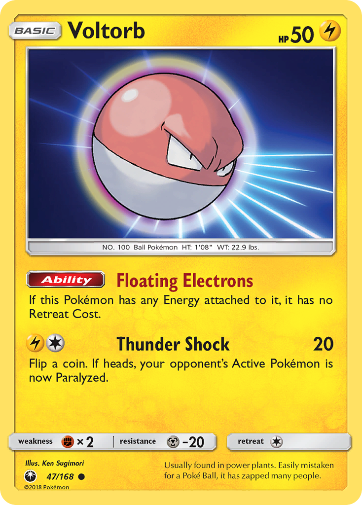 Voltorb (47/168) [Sun & Moon: Celestial Storm] | Good Games Adelaide SA