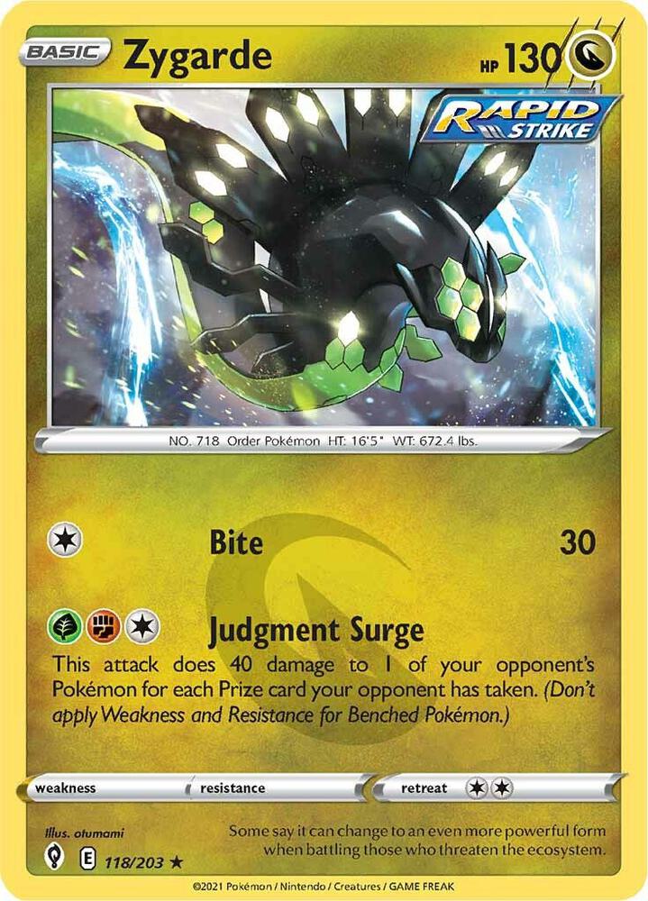 Zygarde 118/203 (SWSH07: Evolving Skies)  - Holofoil | Good Games Adelaide SA