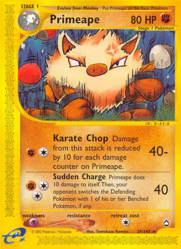 Primeape 029/147 (Aquapolis)  | Good Games Adelaide SA