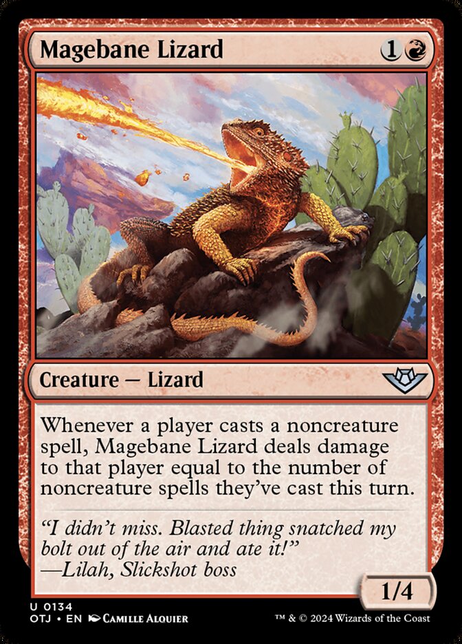 Magebane Lizard 134/286 (Outlaws of Thunder Junction)  - Foil | Good Games Adelaide SA