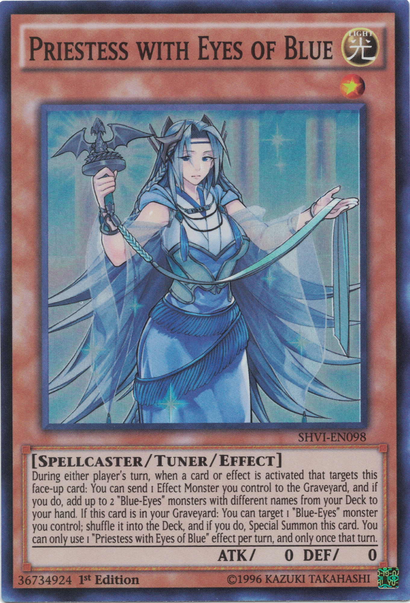 Priestess with Eyes of Blue [SHVI-EN098] Super Rare | Good Games Adelaide SA
