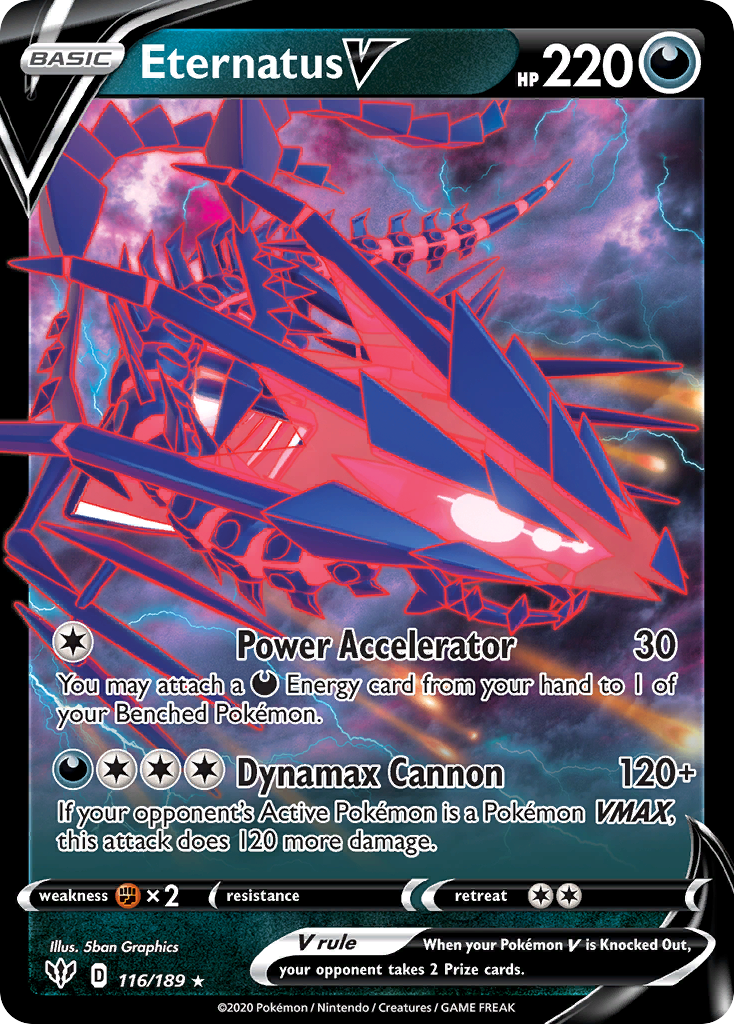Eternatus V (116/189) (Jumbo Card) [Sword & Shield: Darkness Ablaze] | Good Games Adelaide SA