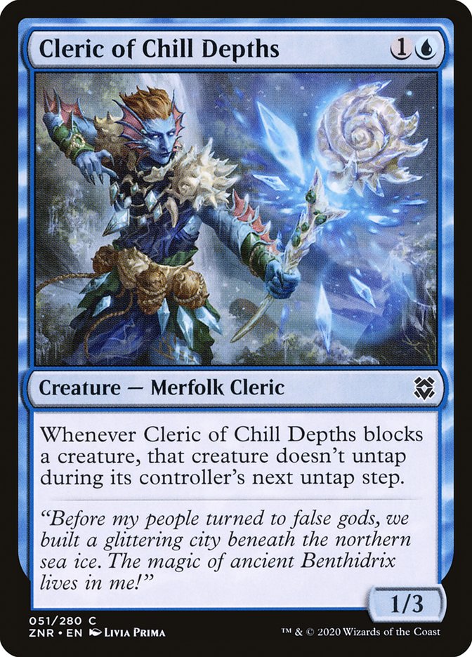 Cleric of Chill Depths 51/280 (Zendikar Rising)  - Foil | Good Games Adelaide SA