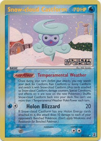 Snow-cloud Castform (29/113) (Stamped) [EX: Delta Species] | Good Games Adelaide SA