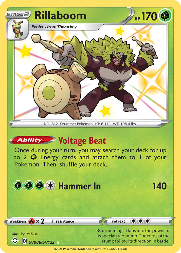 Rillaboom (SV006/SV122) [Sword & Shield: Shining Fates] | Good Games Adelaide SA