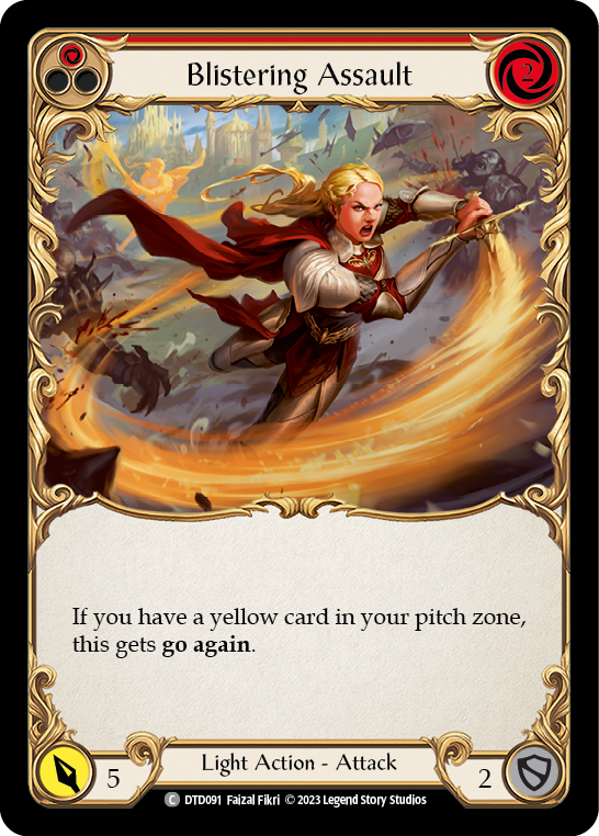 Blistering Assault (Red) [DTD091] (Dusk Till Dawn)  Rainbow Foil | Good Games Adelaide SA