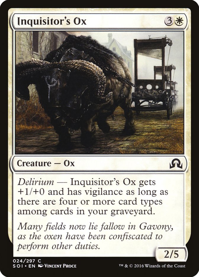 Inquisitor's Ox 24 (Shadows over Innistrad)  - Foil | Good Games Adelaide SA