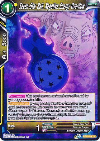 Seven-Star Ball, Negative Energy Overflow [BT11-116] | Good Games Adelaide SA