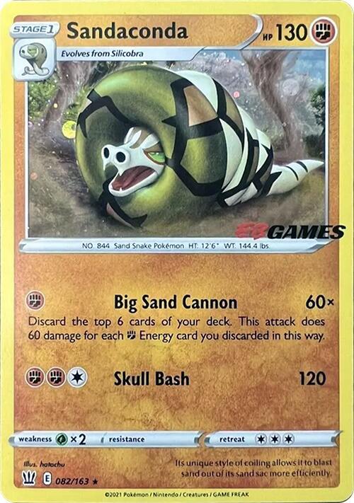 Sandaconda EB Games Exclusive 082/163 (Miscellaneous Cards & Products)  - Holofoil | Good Games Adelaide SA