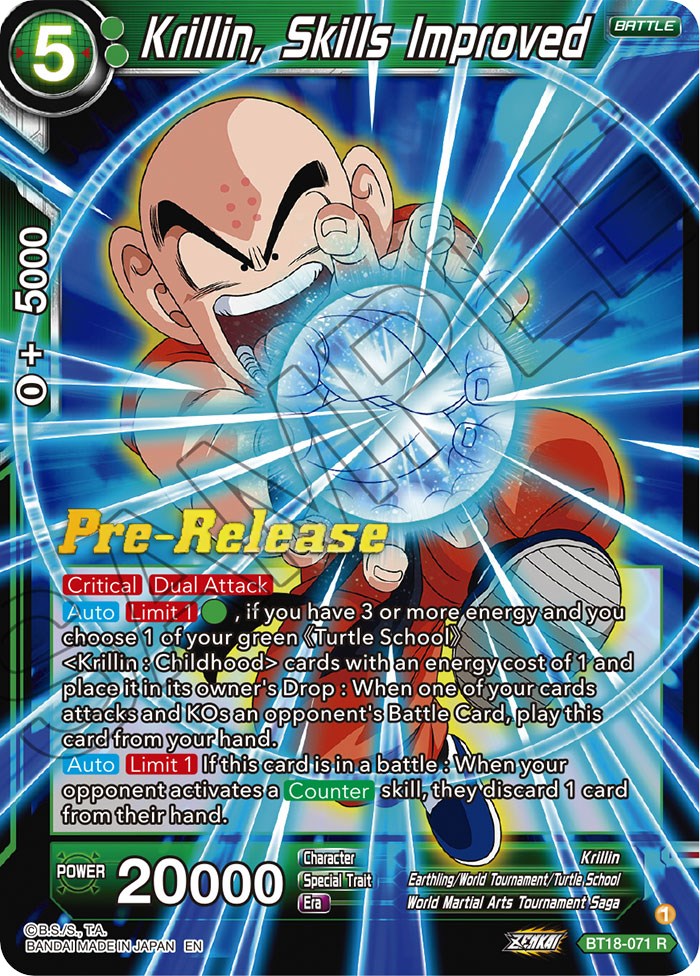 Krillin, Skills Improved (BT18-071) [Dawn of the Z-Legends Prerelease Promos] | Good Games Adelaide SA