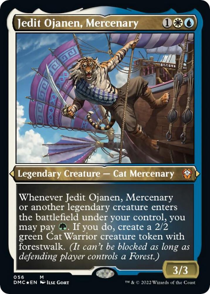 Jedit Ojanen Mercenary Foil Etched 56 (Commander: Dominaria United)  - Foil | Good Games Adelaide SA