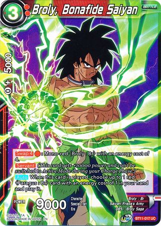 Broly, Bonafide Saiyan [BT11-017] | Good Games Adelaide SA