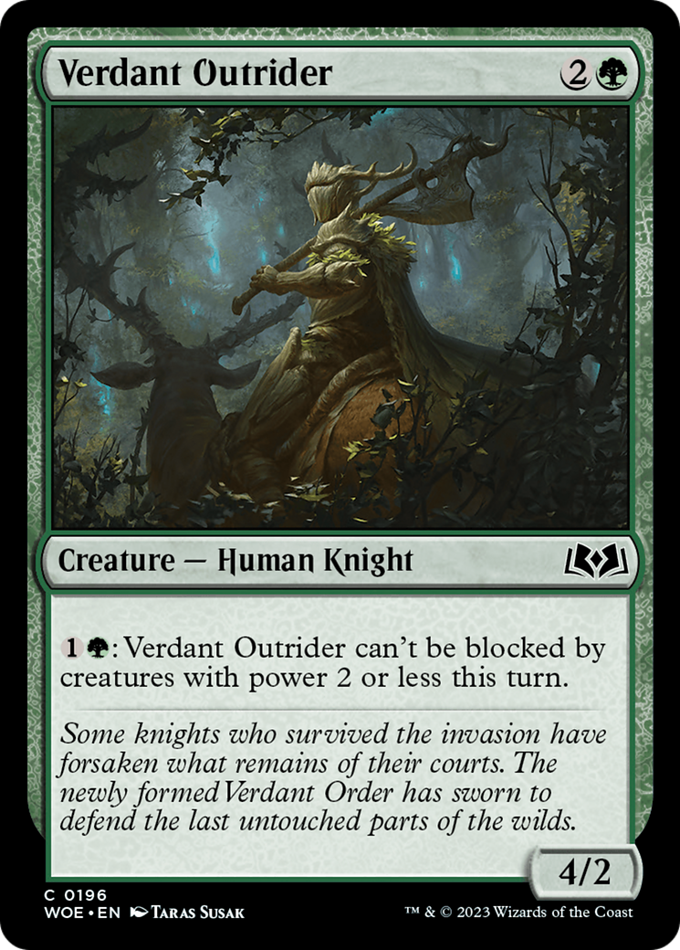 Verdant Outrider [Wilds of Eldraine] | Good Games Adelaide SA