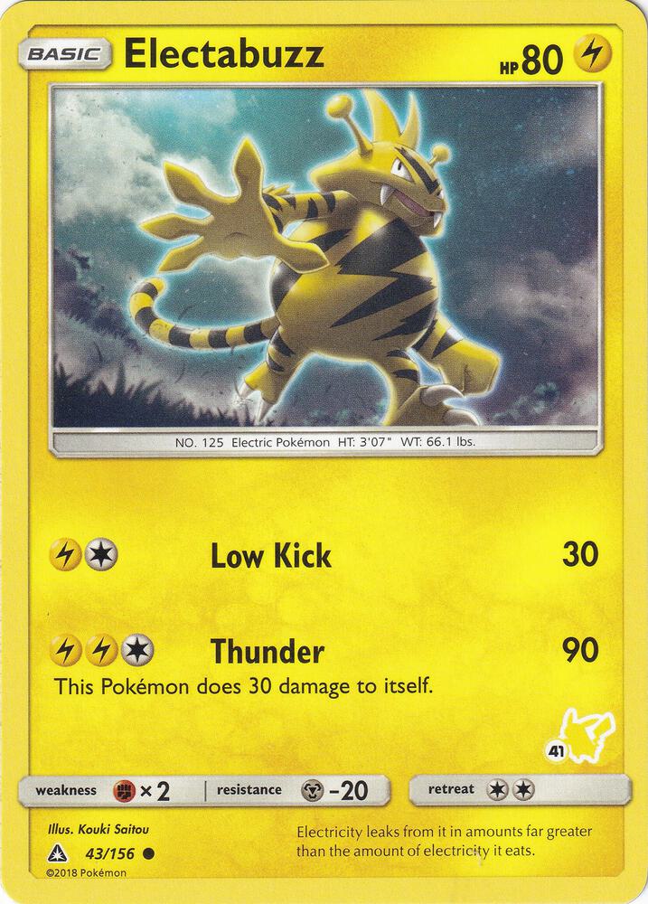 Electabuzz 43 156 41 Pikachu Stamped 043/156 (Battle Academy)  | Good Games Adelaide SA