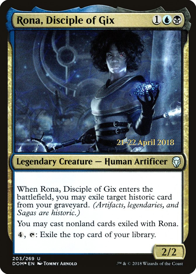 Rona, Disciple of Gix [Dominaria Promos] | Good Games Adelaide SA