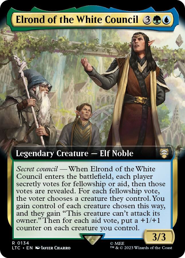 Elrond of the White Council 134 (Commander: The Lord of the Rings: Tales of Middle-earth)  - Extended Art | Good Games Adelaide SA
