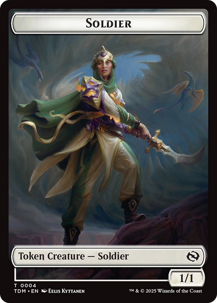 Solider (0004) // Solidier (0005) Double-Sided Token [Tarkir: Dragonstorm Tokens] | Good Games Adelaide SA