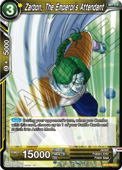 Zarbon, The Emperor's Attendant (Reprint) (BT1-101) [Battle Evolution Booster] | Good Games Adelaide SA