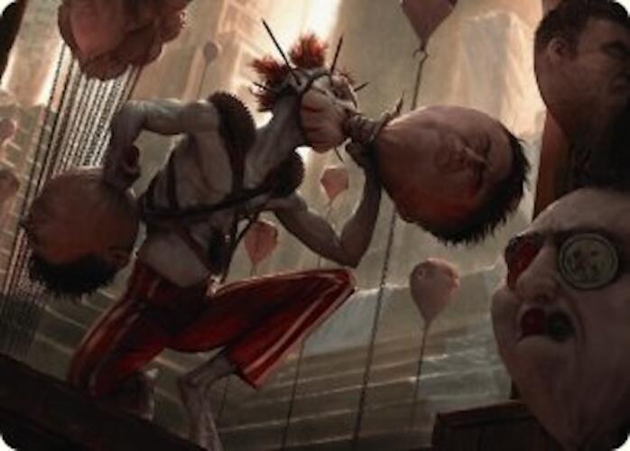 The Jolly Balloon Man Art Card 18 (Art Series: Duskmourn: House of Horror)  | Good Games Adelaide SA