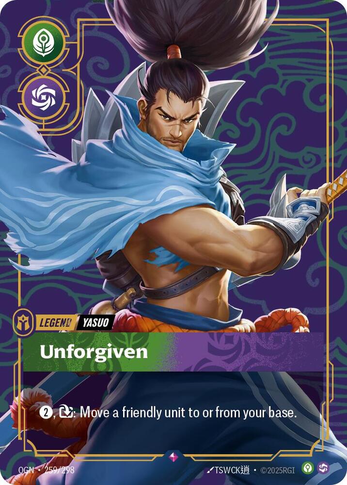 Yasuo Unforgiven 259/298 (Origins)  - Foil | Good Games Adelaide SA