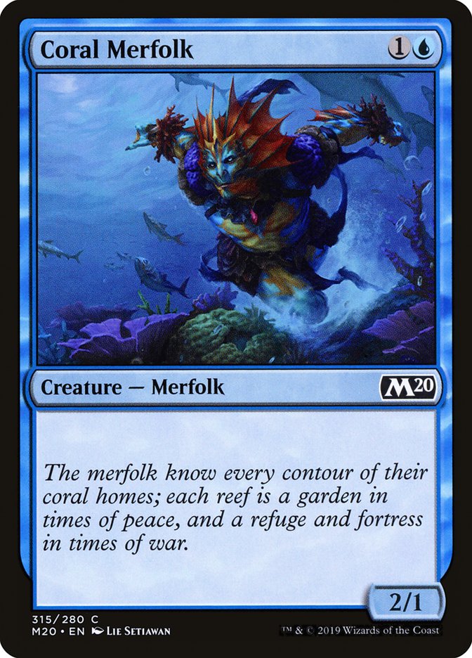 Coral Merfolk [Core Set 2020] | Good Games Adelaide SA