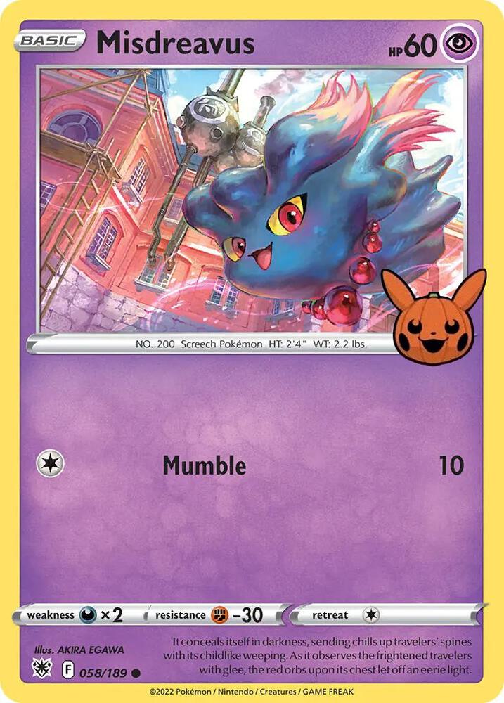 Misdreavus 058/189 (Trick or Trade BOOster Bundle)  | Good Games Adelaide SA