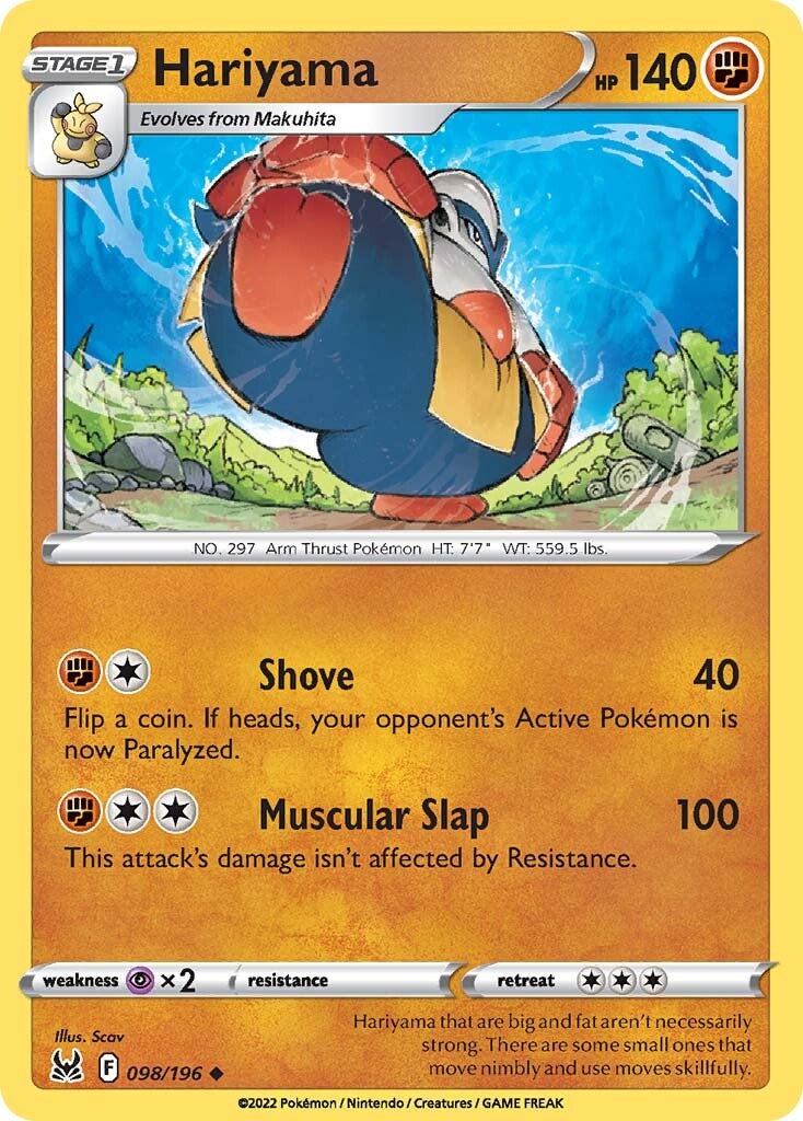 Hariyama (098/196) [Sword & Shield: Lost Origin] | Good Games Adelaide SA