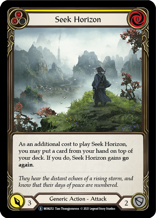 Seek Horizon (Yellow) [U-MON252-RF] Unlimited Rainbow Foil | Good Games Adelaide SA