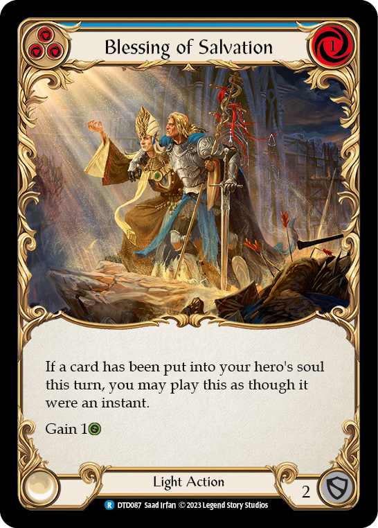 Blessing of Salvation (Blue) [DTD087] (Dusk Till Dawn) | Good Games Adelaide SA