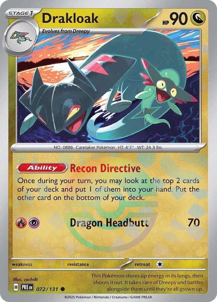 Drakloak (072/131) (Poke Ball Pattern) [Scarlet & Violet: Prismatic Evolutions] | Good Games Adelaide SA