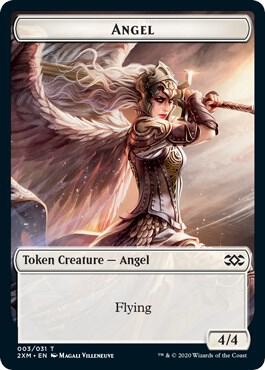 Angel // Saproling 3 // 17 (Double Masters)  - Foil | Good Games Adelaide SA
