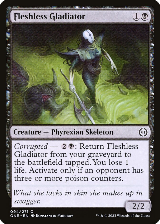 Fleshless Gladiator 94 (Phyrexia: All Will Be One)  - Foil | Good Games Adelaide SA