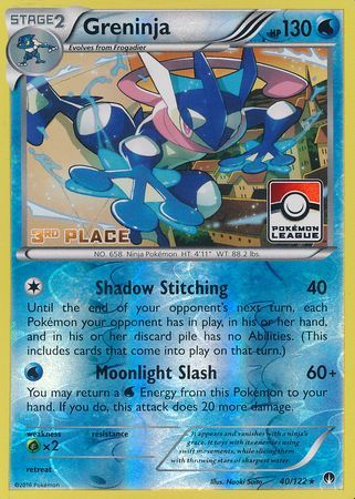 Greninja (40/122) (League Promo 3rd Place) [XY: BREAKpoint] | Good Games Adelaide SA