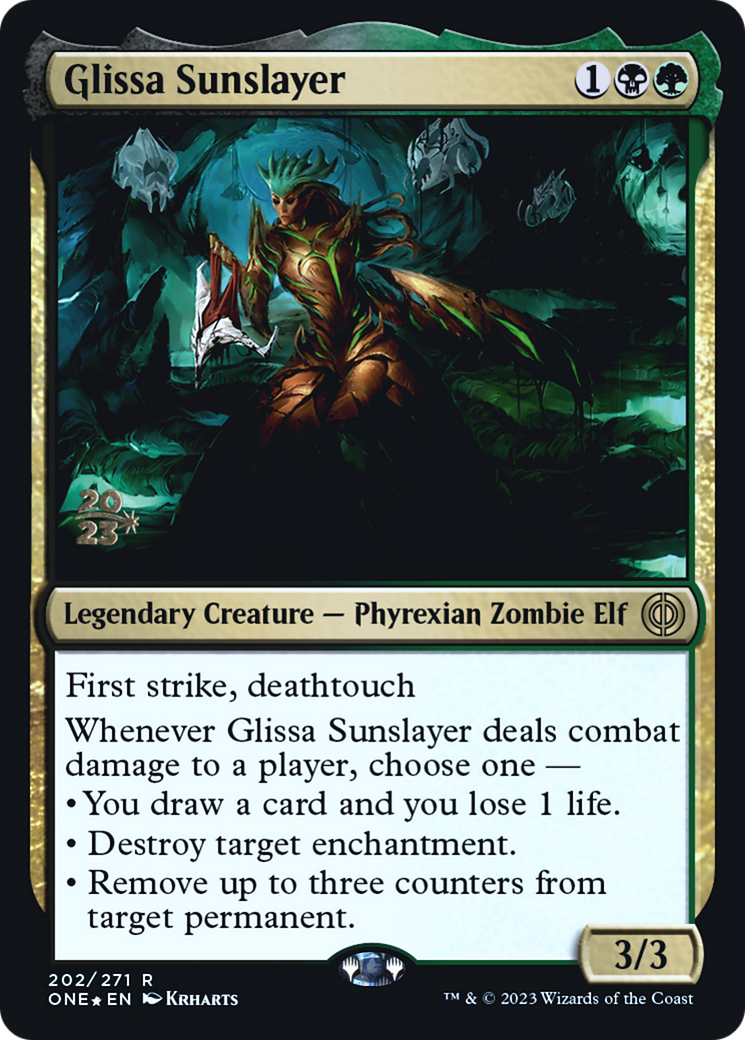 Glissa Sunslayer [Phyrexia: All Will Be One Prerelease Promos] | Good Games Adelaide SA