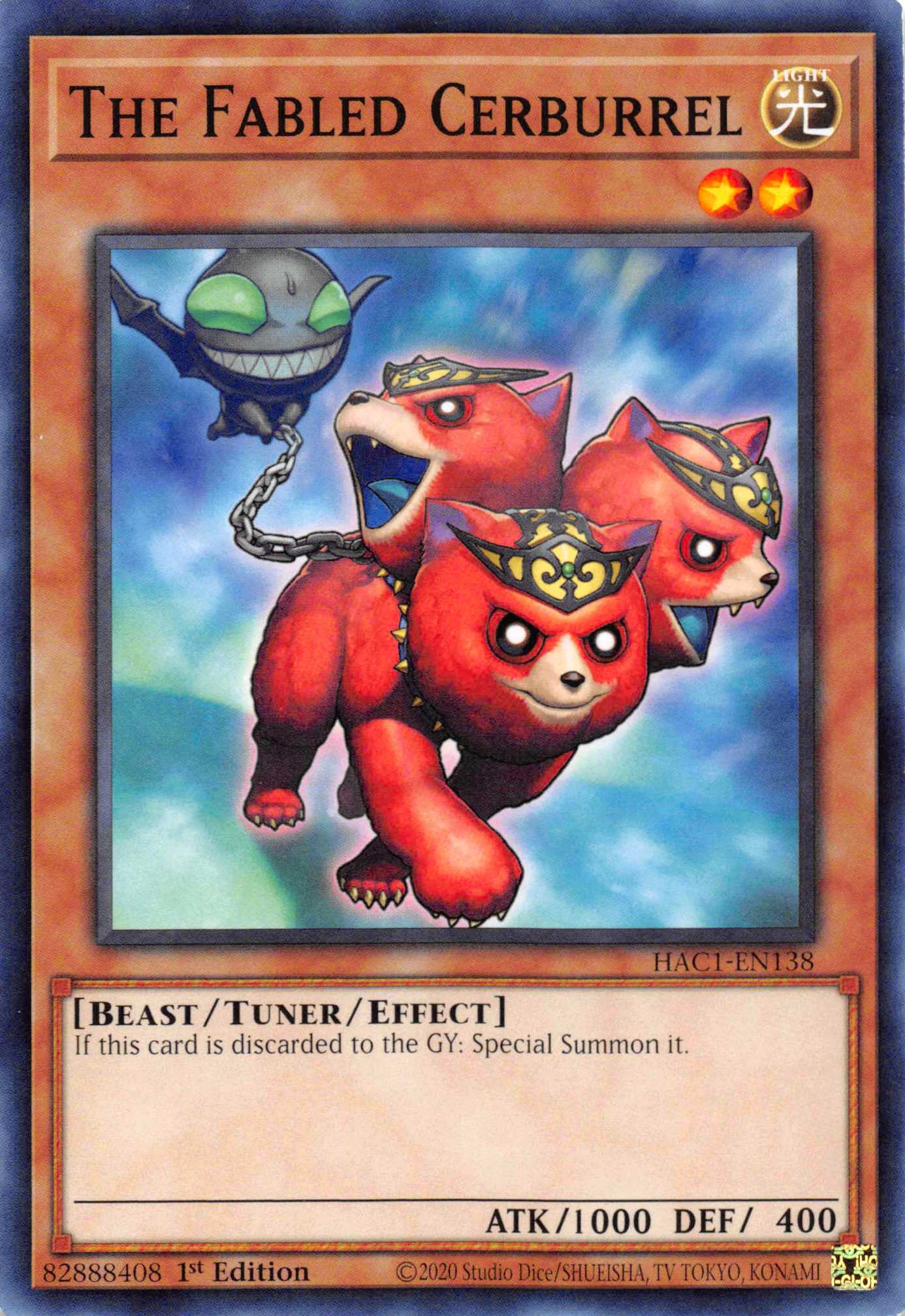 The Fabled Cerburrel (Duel Terminal) [HAC1-EN138] Parallel Rare | Good Games Adelaide SA