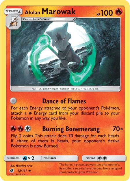 Alolan Marowak 12/111 (SM - Crimson Invasion)  - Holofoil | Good Games Adelaide SA