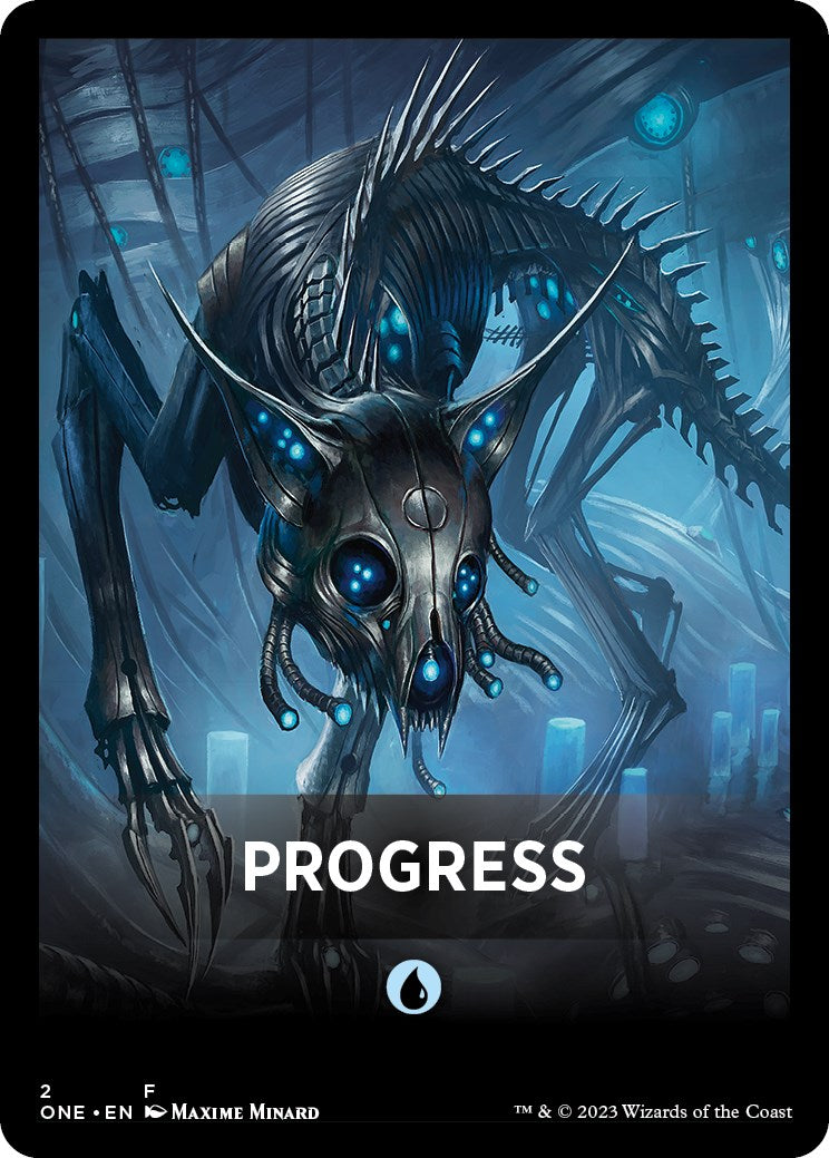 Progress Theme Card [Phyrexia: All Will Be One Tokens] | Good Games Adelaide SA